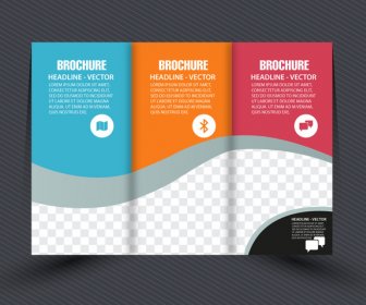 Business Brochure Design With Checkered Trifold Style