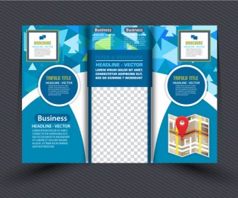 Business Brochure Design With Modern Abstract Trifold Style
