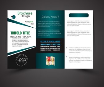 Design De Brochura Comercial Com Estilo Moderno Com Três Dobras