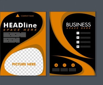 Business Brochure Template Modern Curves Decoration