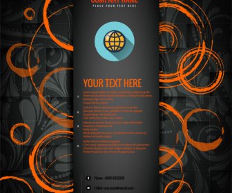 Business Brochure Template Vector Illustration With Art Background