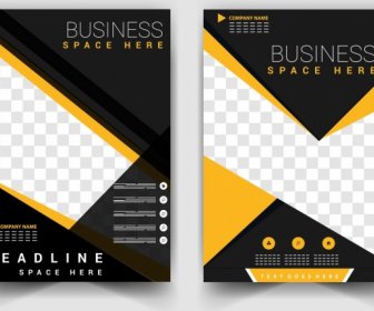 Moderne Business-Broschüre-Vorlagen Entwerfen Karierten Dekoration