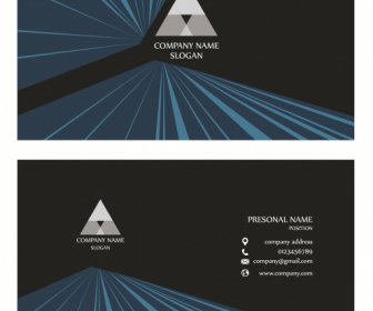 Visitenkarte Vorlage Dunkle Moderne 3d Dynamisches Design