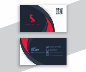 Business Card Template Elegant Contrast Modern Design