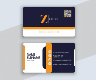 Business Card Template Elegant Modern Contrast Decor