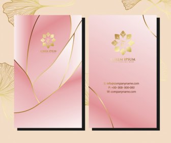 Visitenkarte Vorlage Elegante Glänzende Design Blütenblätter Dekor