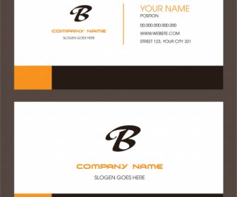 Business Card Template Elegant Simple Plain Decor