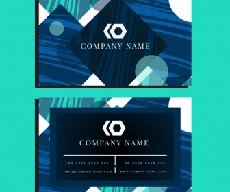 Business Card Template Flat Modern Abstract Geometric Decor