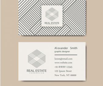 Business Card Template Geometric Logo Pattern Decor