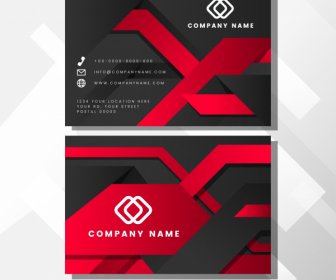 Business Card Template Luxury Abstract Modern Technology Decor