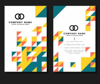 Business Card Template Modern Abstract Geometric Design