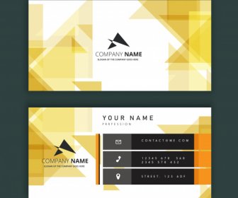 Business Card Template Modern Bright Abstract Decor
