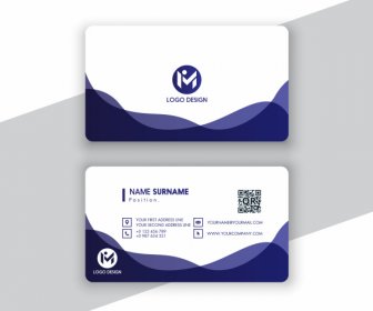 business card template modern simple contrast abstract decor