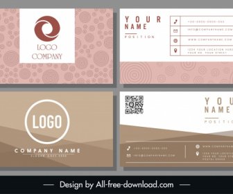 Business Card Templates Abstract Pink Brown Decor