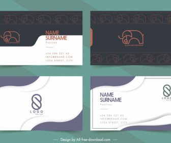 Business Card Templates Classic Handdrawn Logo Decor