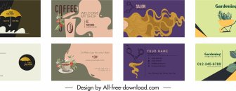 Business Card Templates Colorful Classical Decor