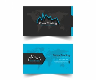 business card templates contrast chart logo blurred word map decor