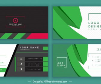 Business Card Templates Dark Bright Technology Design