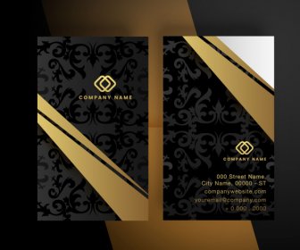Business Card Templates Elegant Dark Modern Decor
