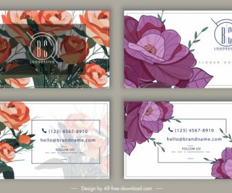 Business Card Templates Elegant Floral Decor