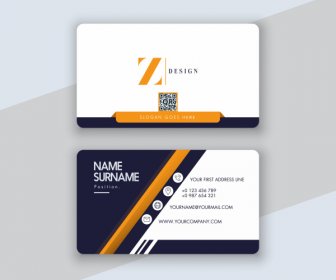 Business Card Templates Elegant Modern Flat Decor