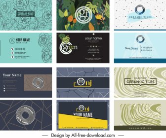 Business Card Templates Elegant Nature Abstract Technology Themes