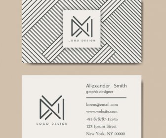 Business Card Templates Geometric Logotype Pattern Decor