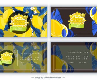 Modèles De Carte De Visite De Carte De Visite Le Thème De Citron Décor Classique Coloré
