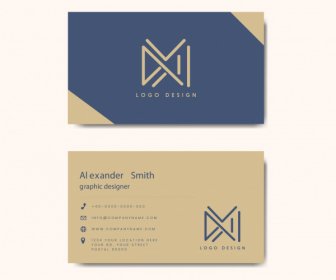 Business Card Templates Lines Logotypes Plain Decor