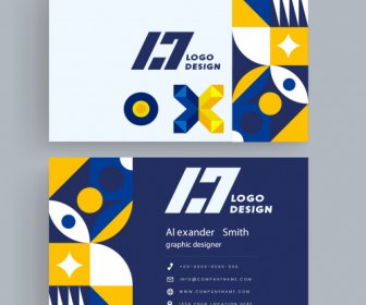 Business Card Templates Modern Abstract Geometrical Decor