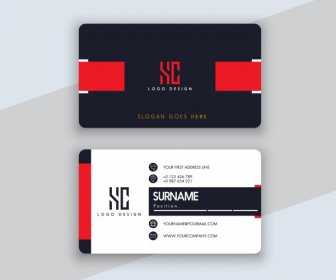 Business Card Templates Modern Contrast Elegance Design