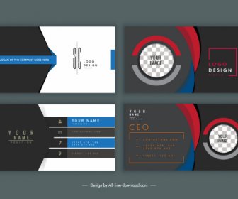 Business Card Templates Modern Elegant Dark Design