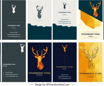 Business Card Templates Natural Reindeer Theme Modern Design