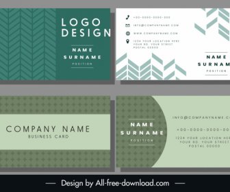 Business Card Templates Repeating Symmetric Pattern Decor