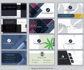 Business Cards Templates Collection Modern Elegant Decor