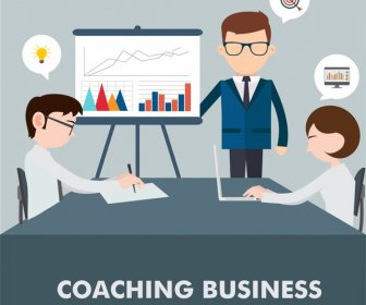 Business Coaching Concetto Del Lavoro D'équipe Dello Spazio