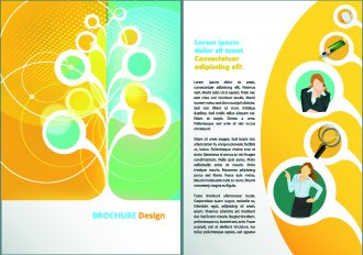 商業傳單和宣傳冊封面設計向量