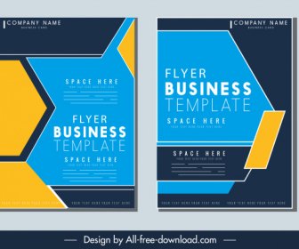 Business Flyer Cover Template Modern Contrast Geometric Decor