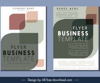 Business Flyer Template Elegant Blurred Geometric Decor