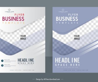 Business Flyer Templates Elegant Checkered Decor Modern Design