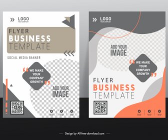 Business Flyer Templates Elegant Checkered Geometric Decor