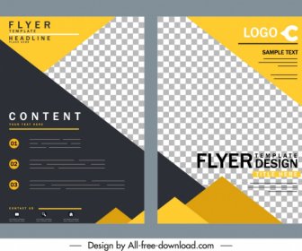 Business Flyer Templates Elegant Colored Checkered Decor
