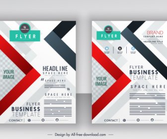 Business Flyer Templates Modern Colorful Flat Decor