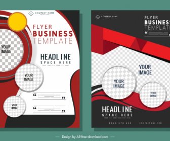 Business Flyer Templates Modern Elegant Checkered Decor