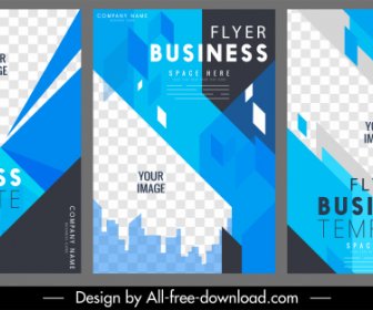 Business Flyers Templates Modern Abstract Checkered Geometry Decor