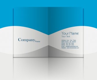 Business Fold Flyer Professional Template With Corporate Brochure Or Card Presentation Design