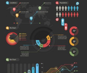 Bisnis info elemen grafis vektor