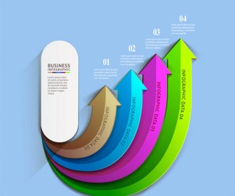Flecha Colorida De Negócios Infográfico