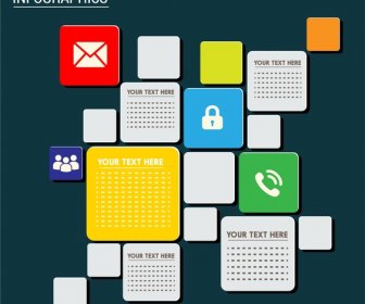 Business Infographic Design Including Interfaces And Squares
