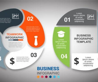 Business Infographic Diagram Design With Round Cycles